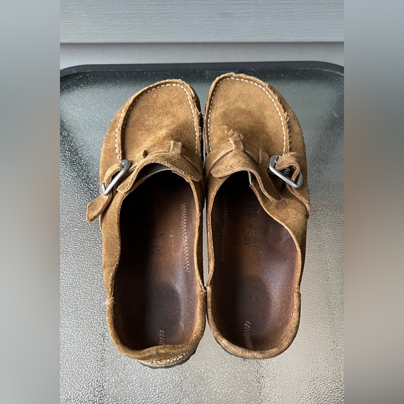 Birkenstock Buckley Clog Womens Brown Suede Mules Shoes Slip-On Sz 245 US 7-7.5 - Picture 2 of 13